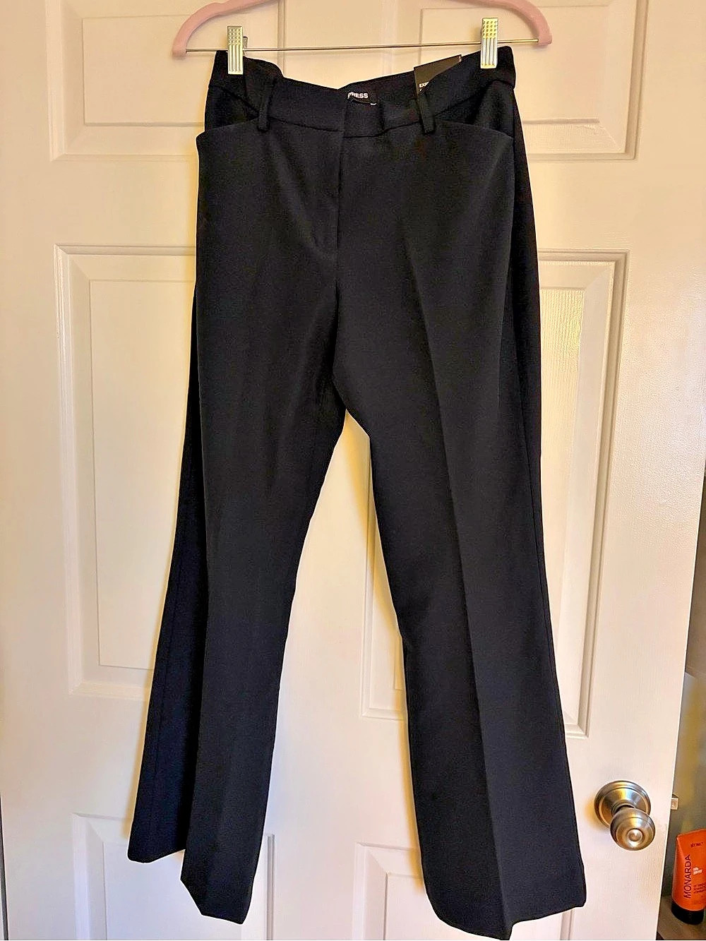 Express Editor Mid Rise Flare Pant Pants Black Size 6S